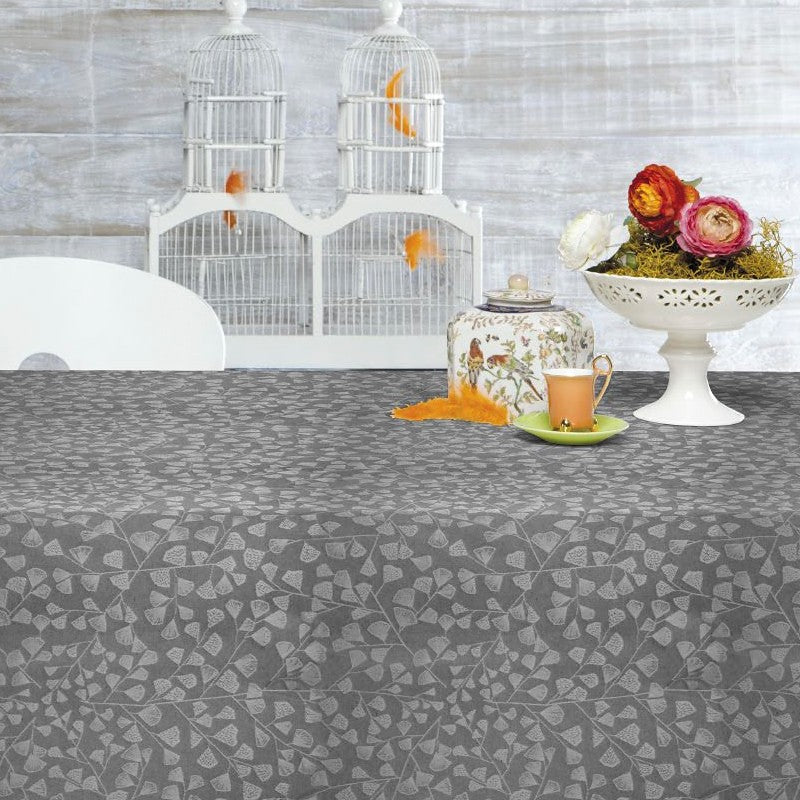 Bonard antracit - Jacquardvävd textilvaxduk, 160 cm bred