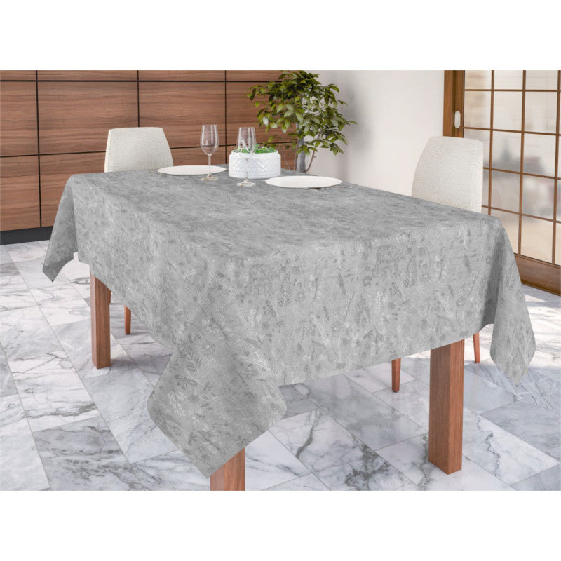 Lorrain grå, jacquardvävd textilvaxduk 160 cm bred