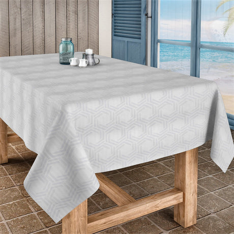 Modigliani Blanco, jacquardvävd textilvaxduk, 180 cm bred