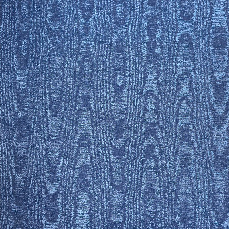 Blå textilvaxduk med trälook, 160 cm bred