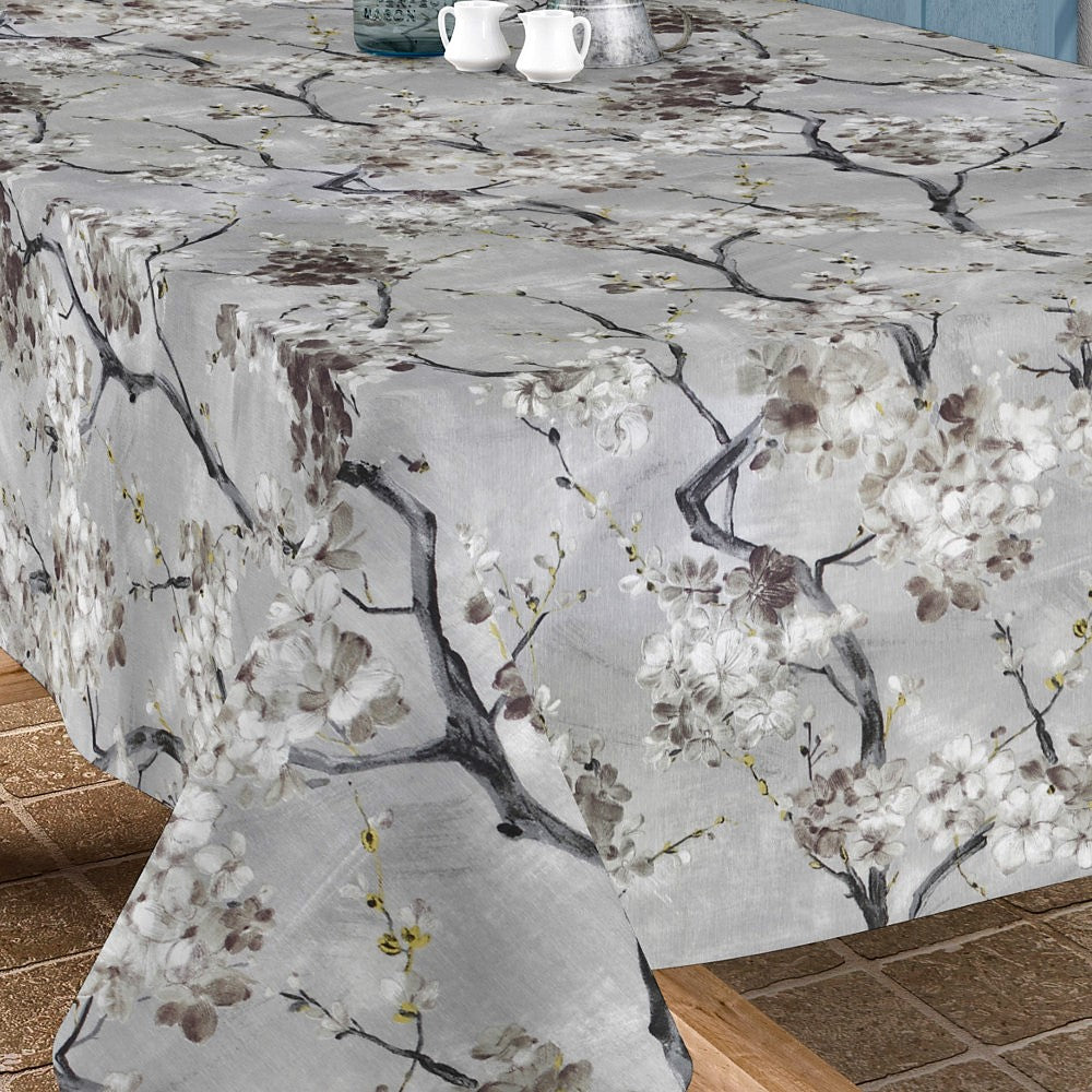 Murakami - Ljusgröna löv, textilvaxduk som uttrycker tidig vår, 140 cm bred