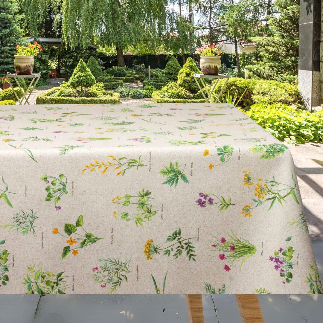 Renoir – Textilvaxduk med vild trädgård