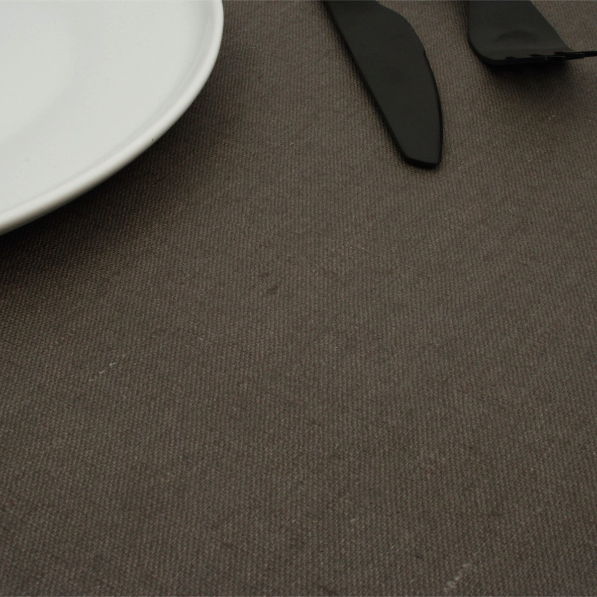 Enfärgad Antracit - textilvaxduk i 100 % linne,140 cm bred