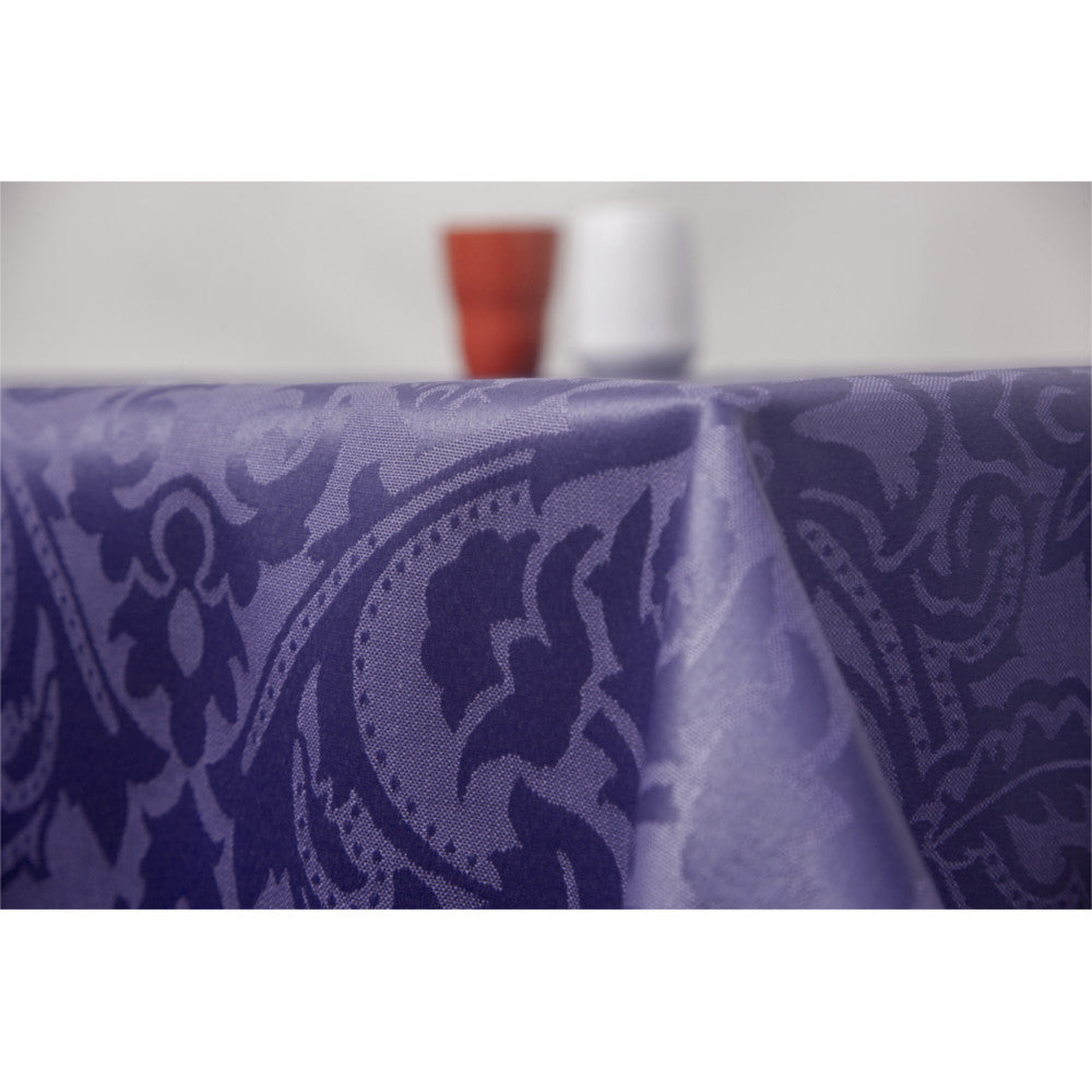 Visconti Jacquard Blue – Vävd textilvaxduk med klassiskt mönster – 160 cm bred