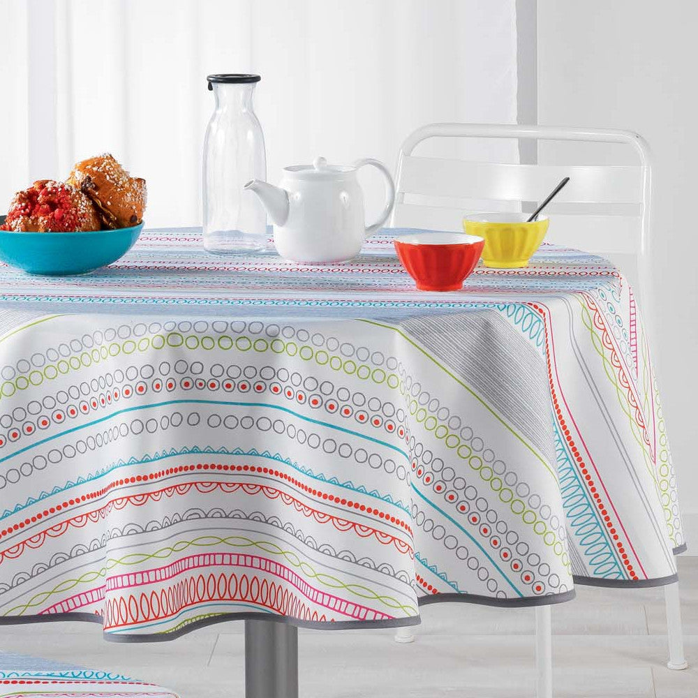 Analea Multi Ø 180 cm, rund duk med fläckskydd