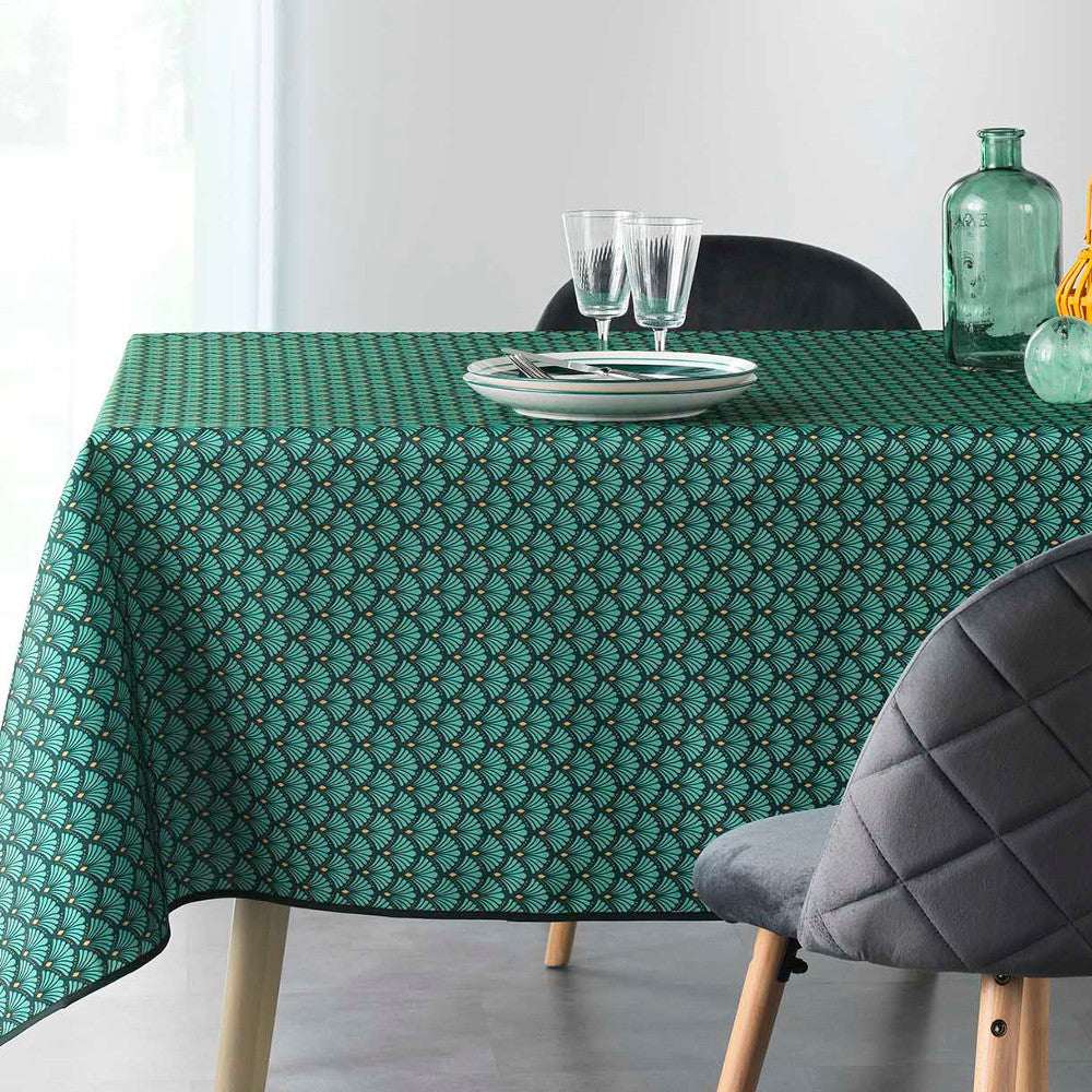 Artchic Green 150 x 240 cm, rektangulär duk med fläckskydd