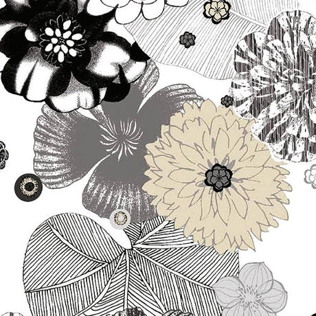 Textilvaxduk - BAHAMAS grå 155 cm bred