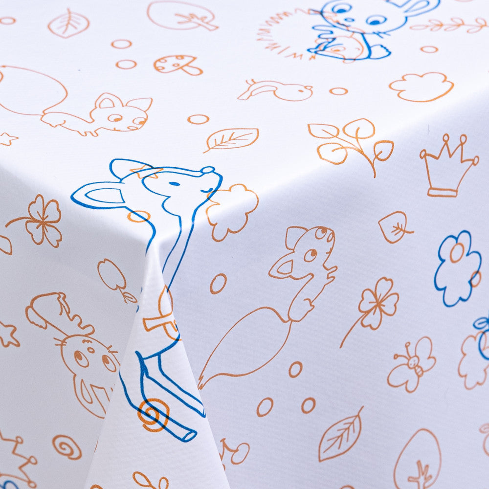 Bambiland, en söt barnvaxduk med slät yta