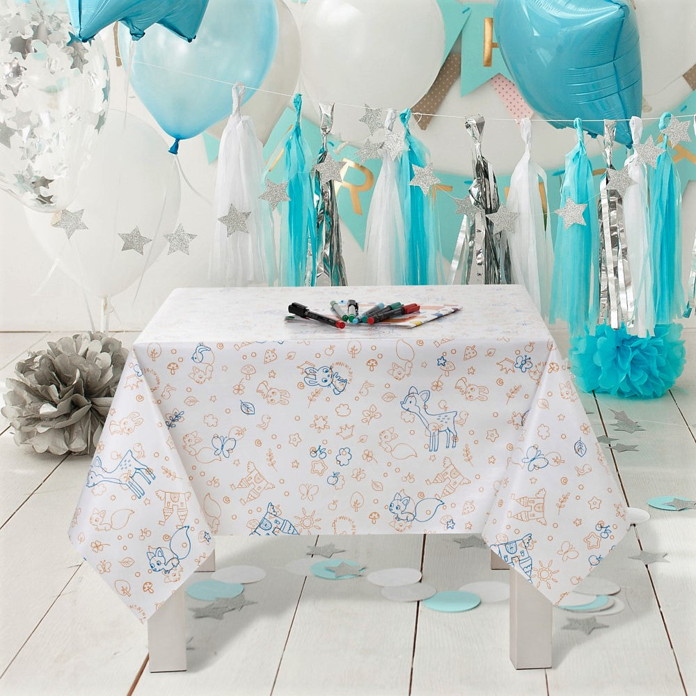 Miljöbild med Bambiland, en söt barnvaxduk med slät yta