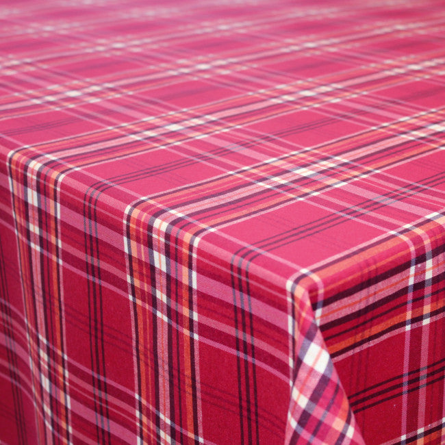 Basquiat röd, 160 cm bred rutig textilvaxduk