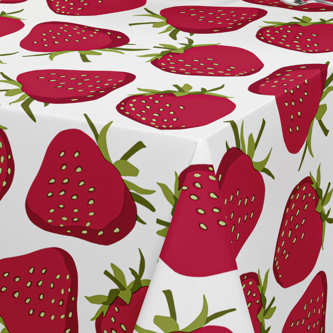 Berry Bliss - Vaxduk med jordgubbsmotiv, hörn