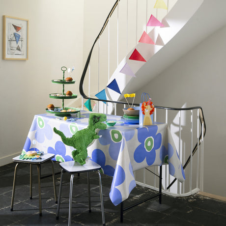 Big Flower Nautic - Lola vaxduk med stora blommor i blått