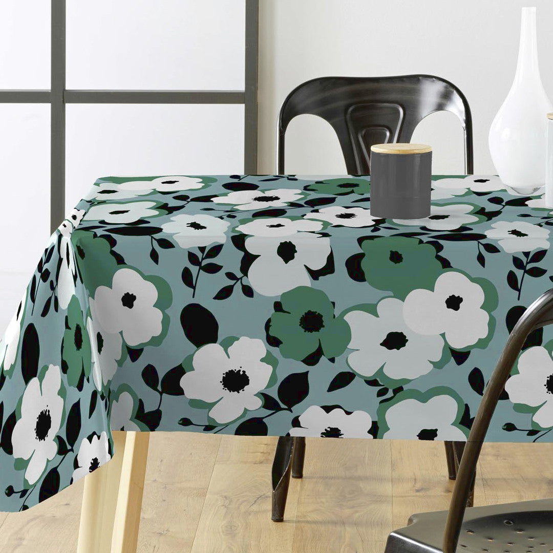 På bordet Big Flower Sage - Vaxduk med blommor