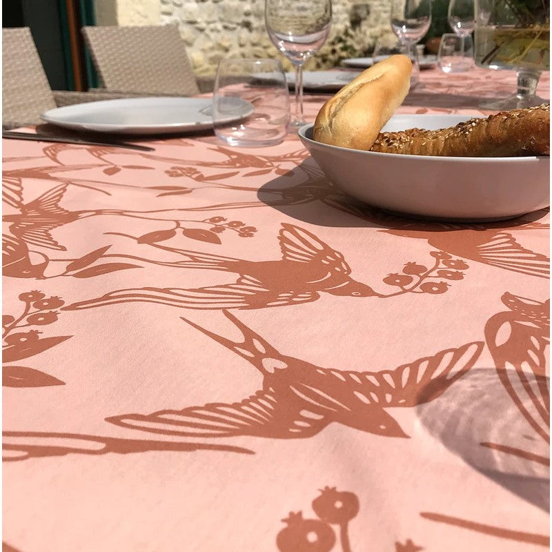 BIRDS Dusty Nut - Notes by Susanne Schjerning - textilvaxduk med glidskydd