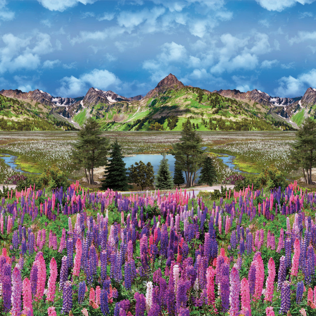 Bergtopparna - Vaxduk med vackert bergslandskap