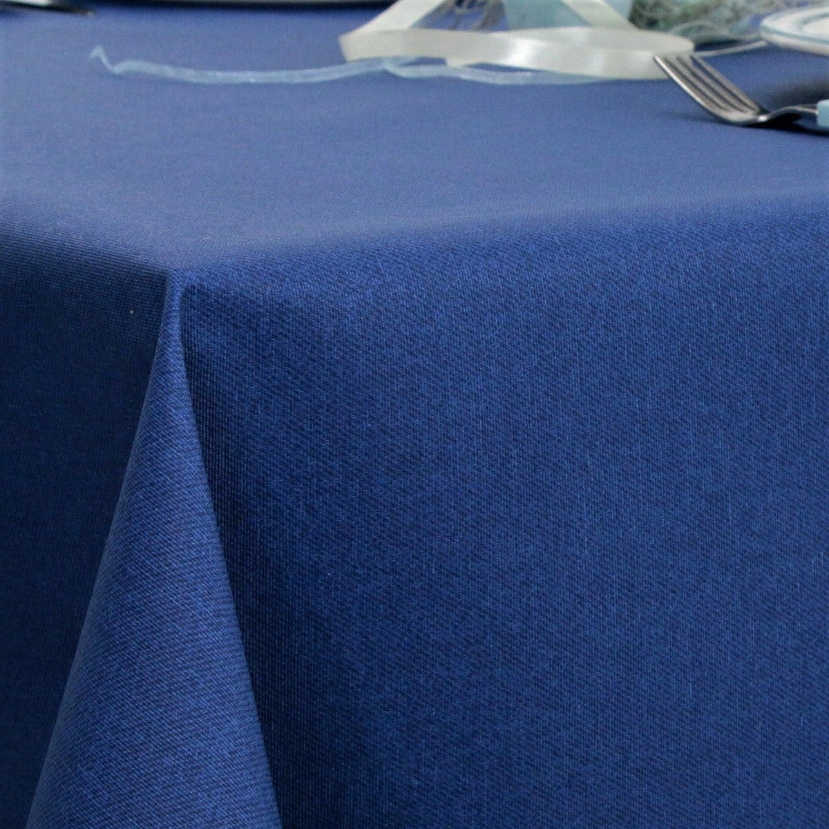 Dali enfärgad textilvaxduk blå, 140 cm bred