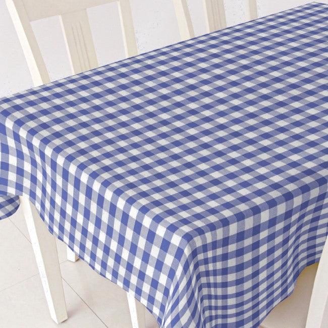 Blå vit rutig vaxduk, 120 cm bred