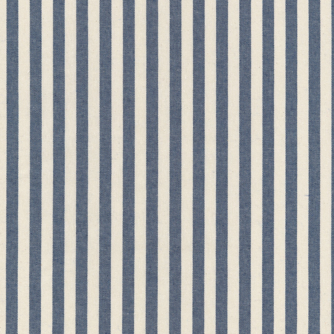 Blå Nordisk Rand - Textilduk i rustik linnelook närbild