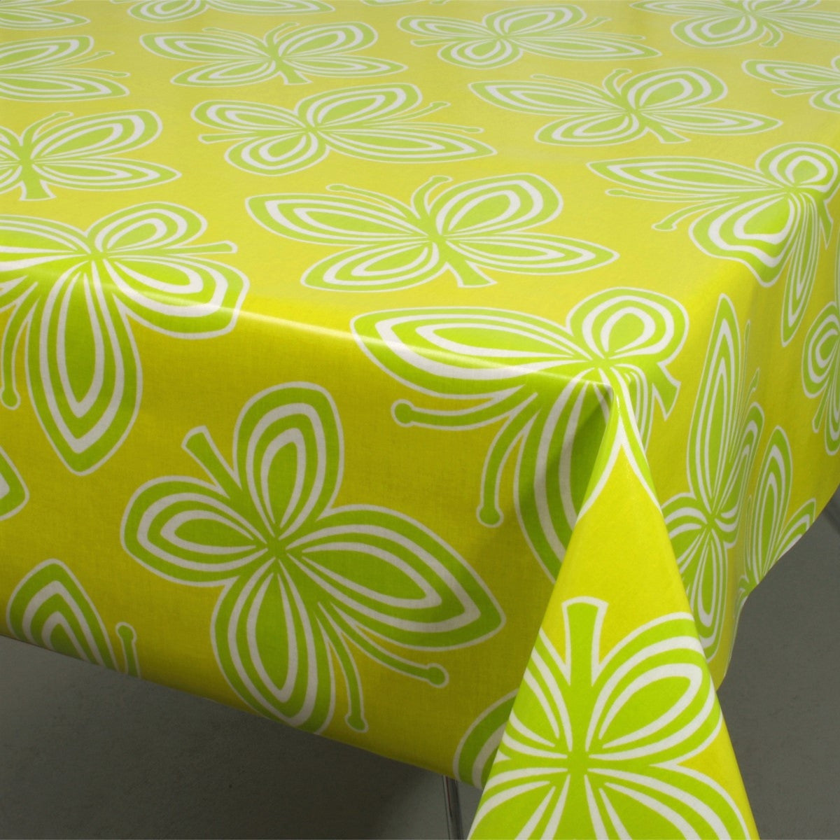 Sommerfugle - Bo Bendixen textilvaxduk, grön vårsommarfjäril