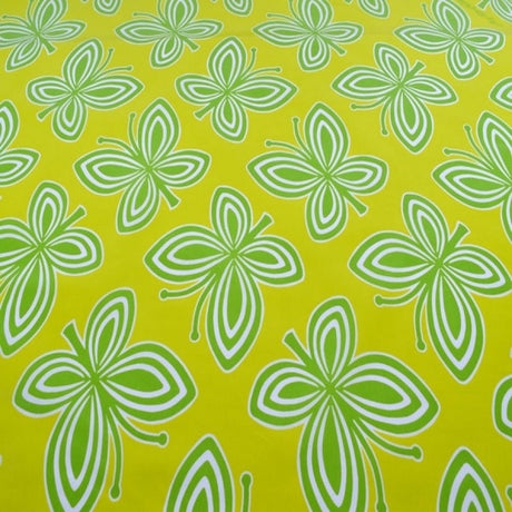 Sommerfugle - Bo Bendixen textilvaxduk, grön vårsommarfjäril