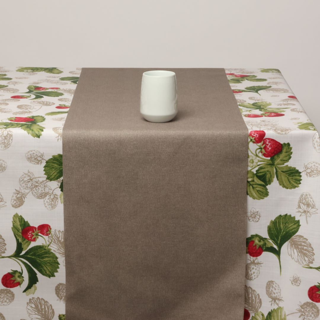 Bordslöpare, Dali Ljus Taupe - Enfärgad textilbordslöpare ca 40 cm bred
