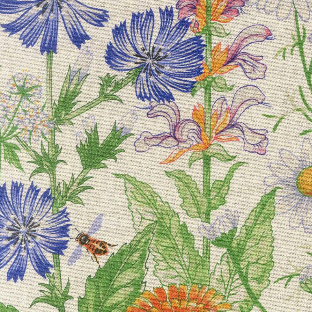 Bordo del Fossato in Piena Fioritura – Textilvaxduk med vägkant i full blom