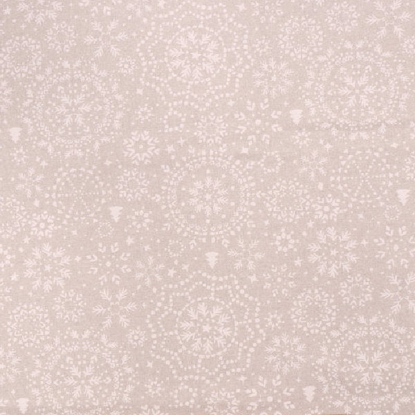 Bredle Grå och vit – jultextilvaxduk med lurex, 150 cm bred