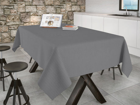 Brocos Stone - Jacquardvävd textilvaxduk med glidskydd, 160 cm bred