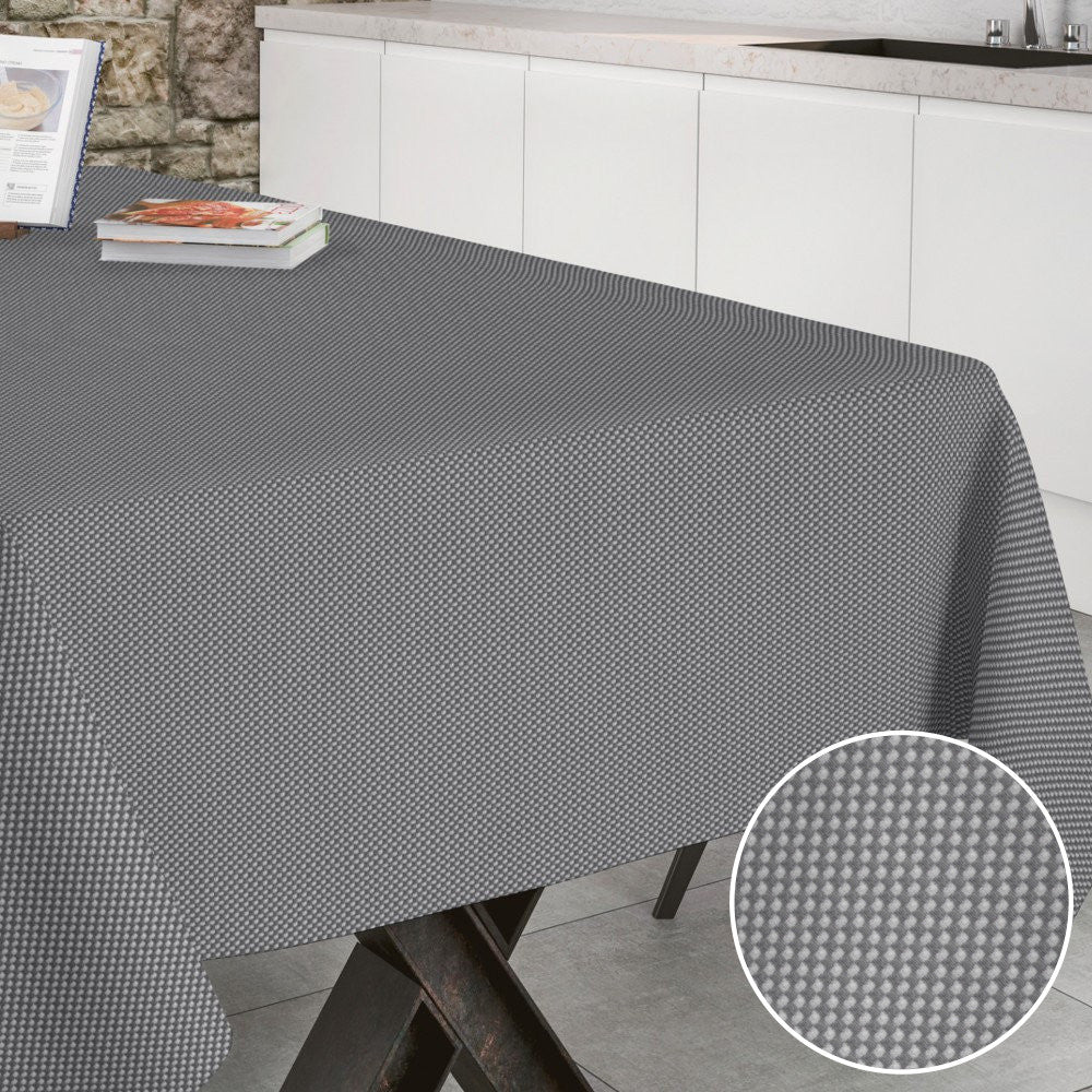 Brocos Stone - Jacquardvävd textilvaxduk med glidskydd, 160 cm bred