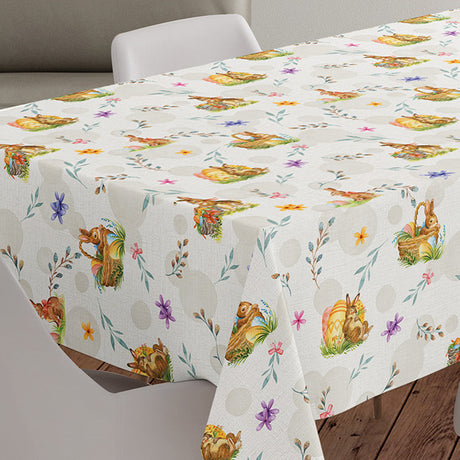På bordet Bunny - påskvaxduk med den söta påskharen