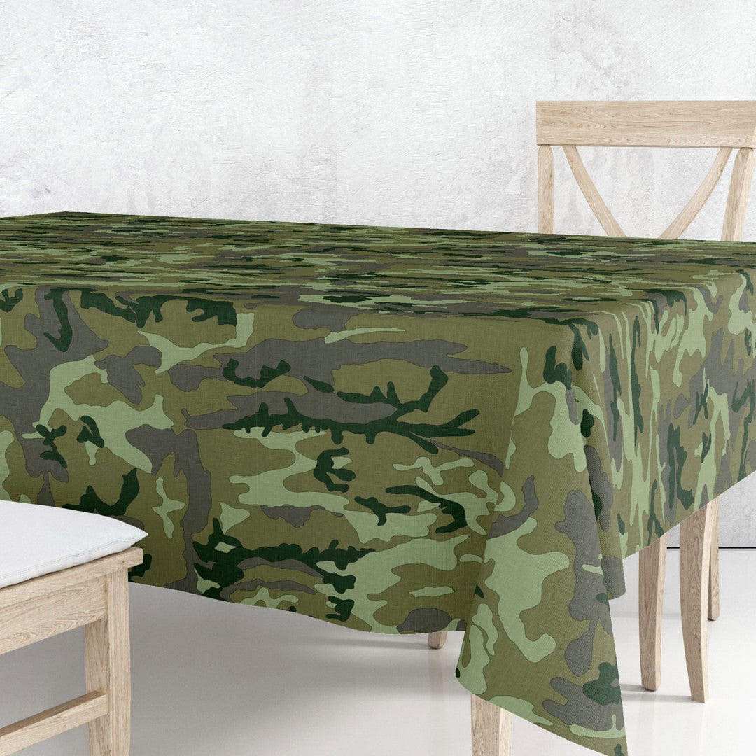 Camouflage - Textilvaxduk med camouflagemönster