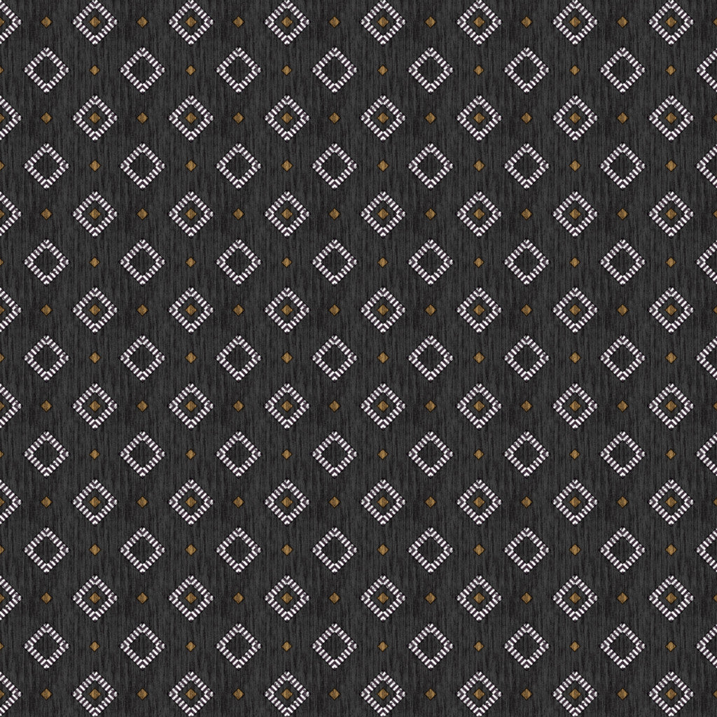 Närbild av Casa Antracit - Vaxduk med rutor och linnelook