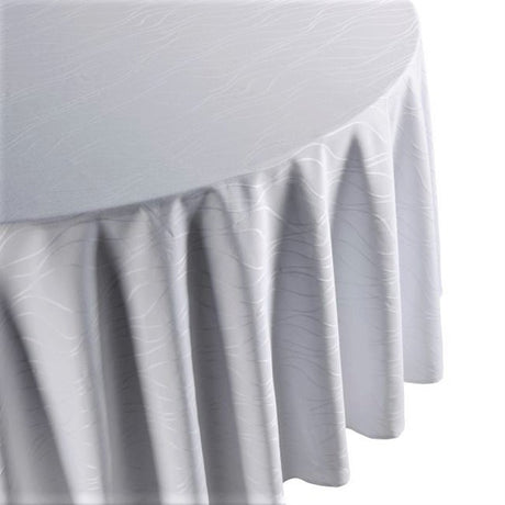 Rund damastduk Cesano Ø 280 cm i vit