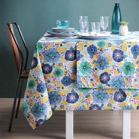 Chidori Blå - Akrylduk från Laura Lancelle - 155 cm bred