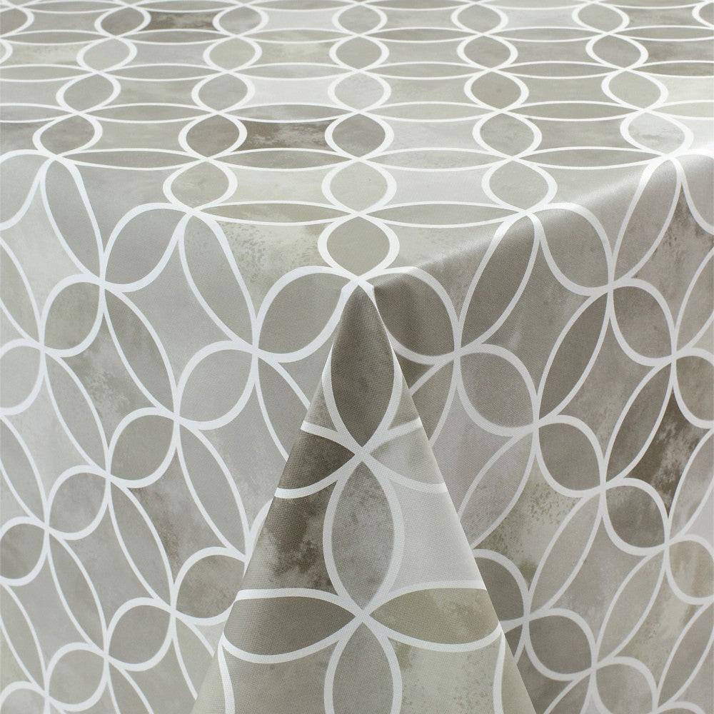 Circle Graphics Grå - Vaxduk med grafiskt cirkelmönster