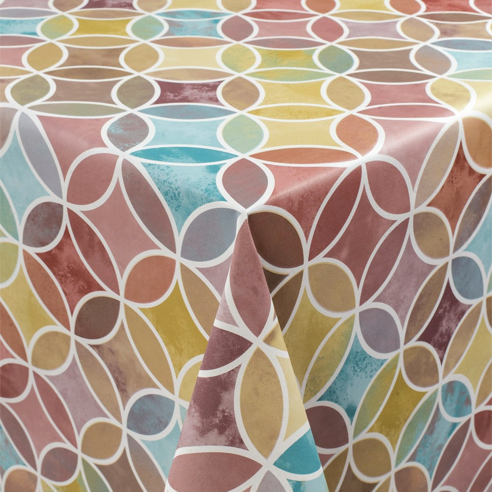 Circle Graphics Varm - Vaxduk med elegant grafiskt cirkelmönster