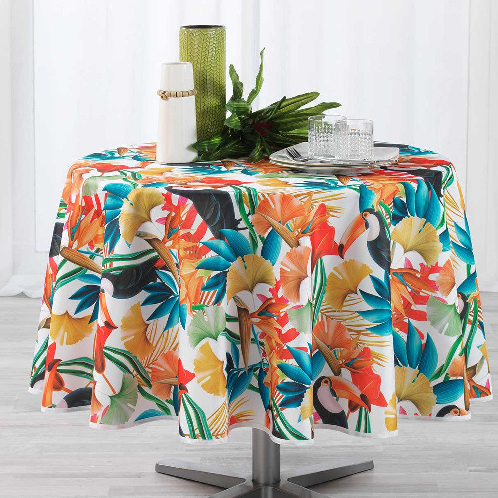 Cocobello White Ø 180 cm, rund duk med fläckskydd