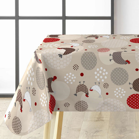 Extra mjuk vaxduk med roliga höns och mönster