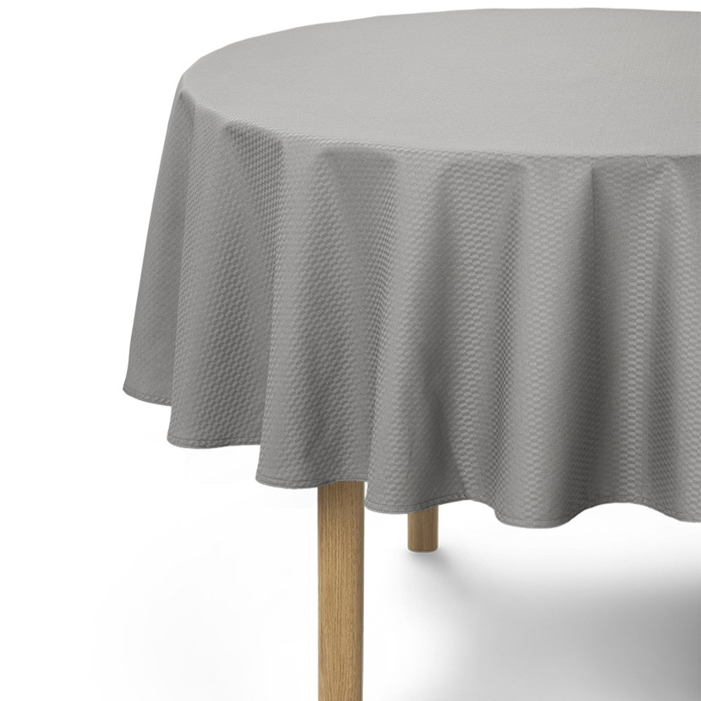 Compliments Damastduk Tile, Silver Grey - Ø 200 cm