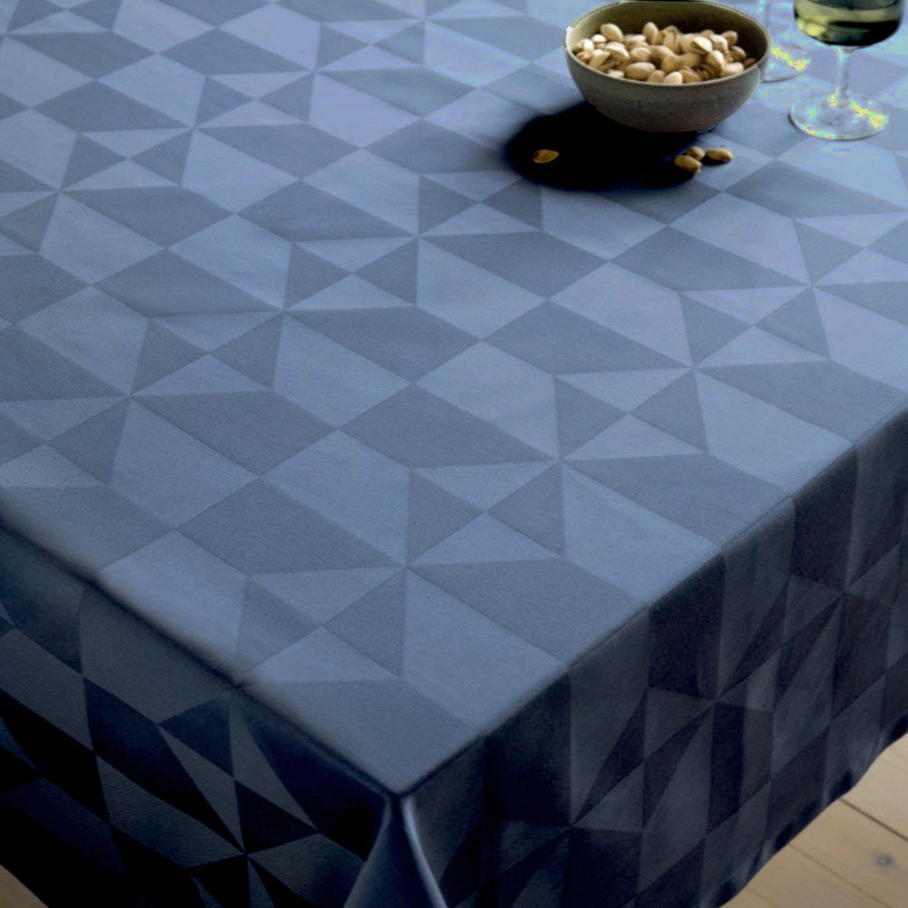 Compliments Damastduk Wind, Blue - Ø 180 cm