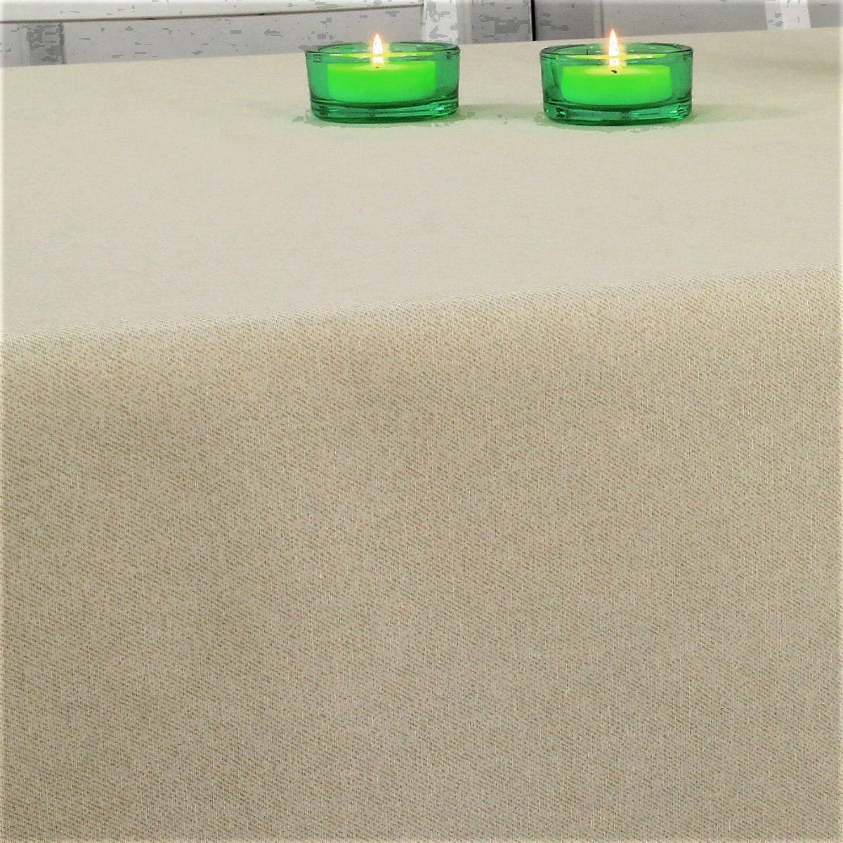 Enfärgad textilvaxduk i ljus beige – Dali 140 cm bred