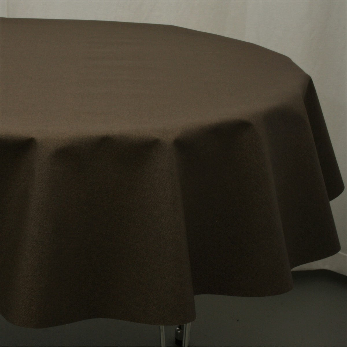 Ensfärgad textilvaxduk Chocolate - Dali 140 cm bred