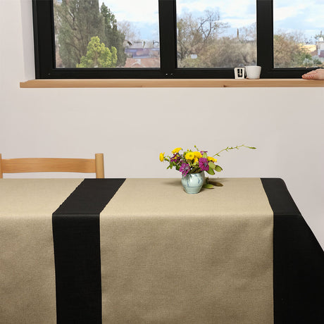 Bordslöpare, Dali Sand - enfärgad textilvaxduk 40 cm bred