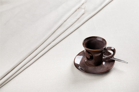 Opal - Linnelook Ø 240 cm, rund damastduk vit