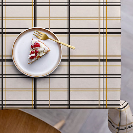 Södahl Define Beige/Gold 140 cm 100% bomull, textilduk med glidskydd