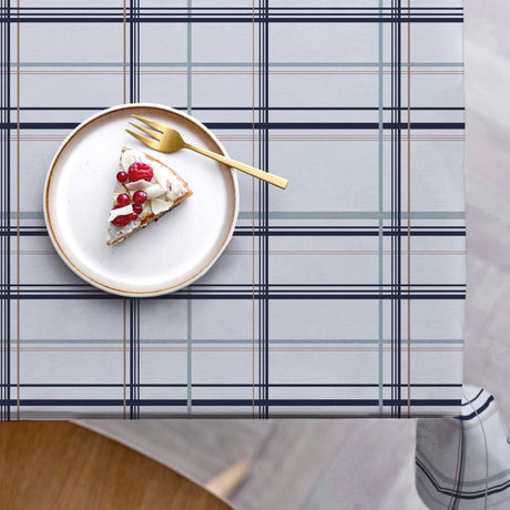 Södahl Define Linen blue 140 cm 100% bomull, textilvaxduk med glidskydd