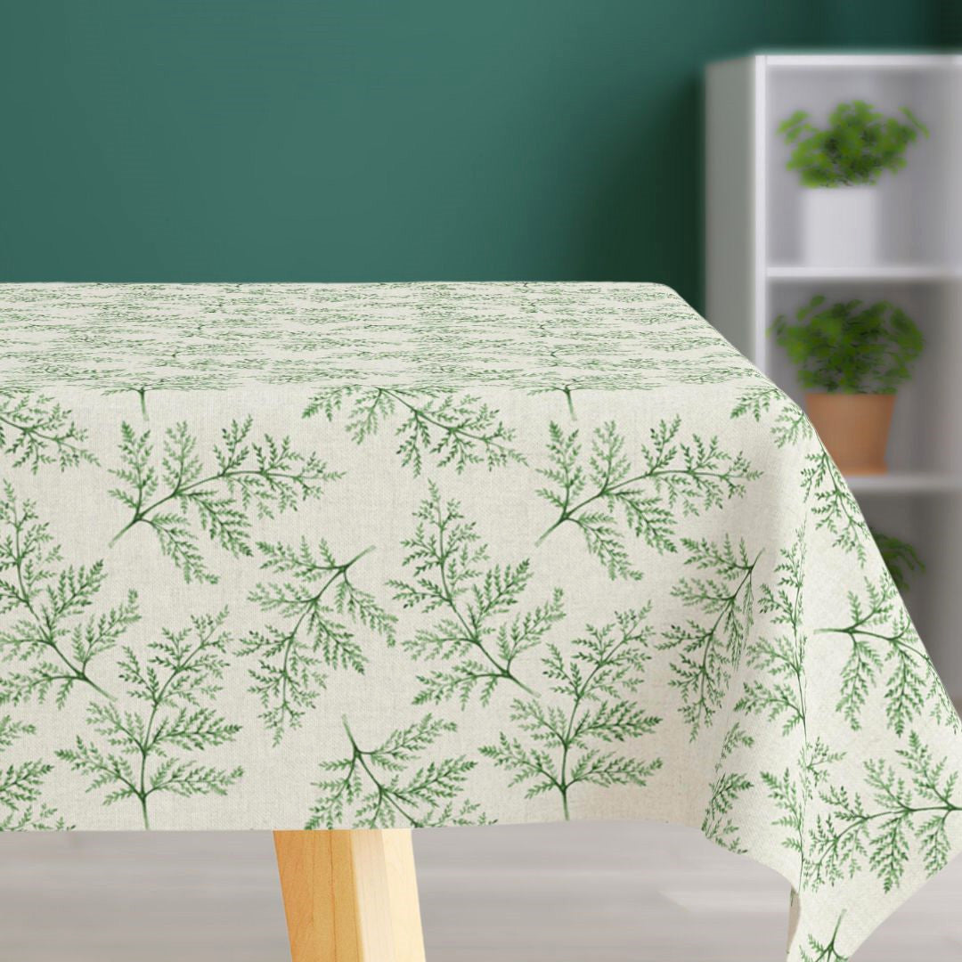Den Gröna grenen - Ljus textilvaxduk, 160 cm bred