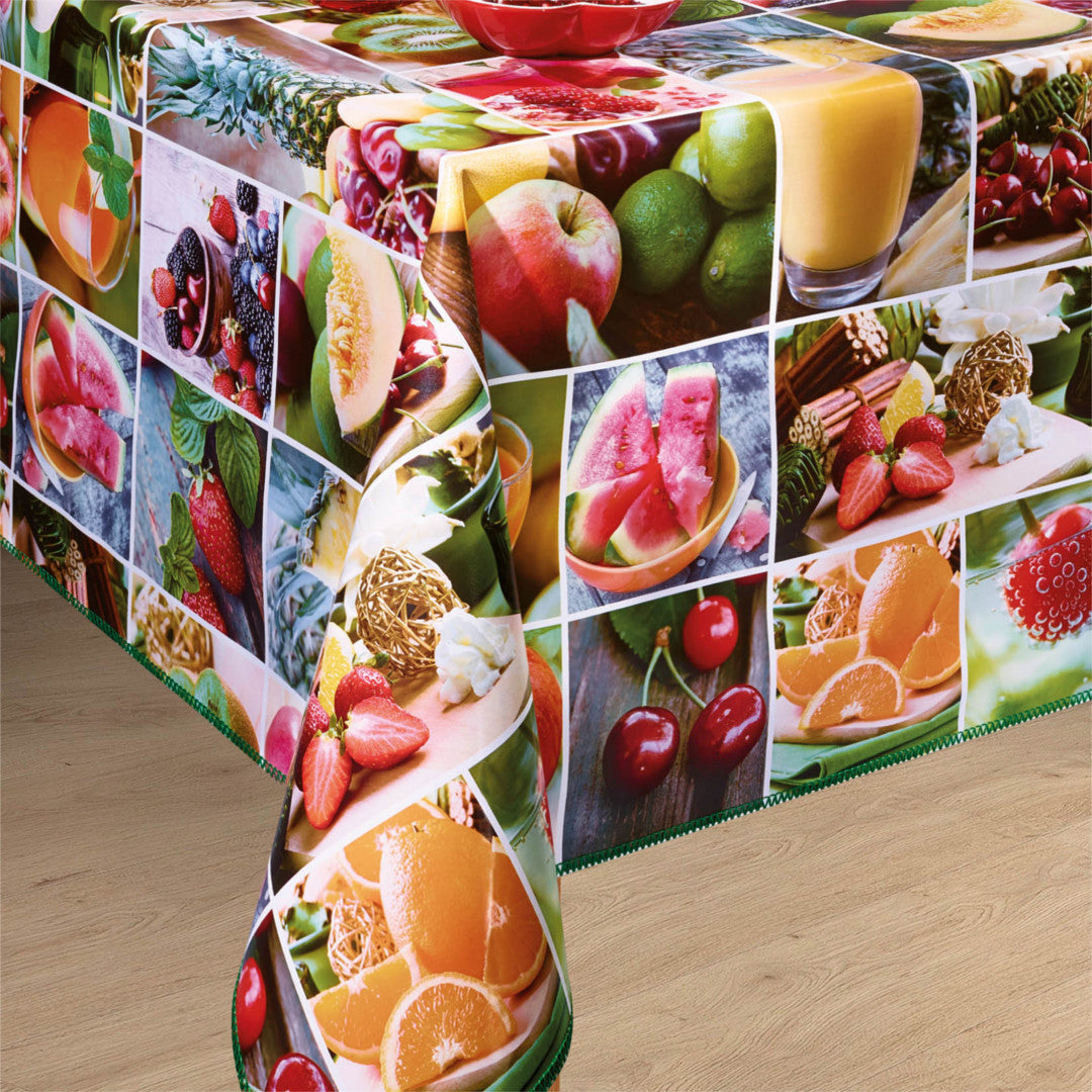 Den stora fruktduken - Vaxduk med frukt och bär i långa banor