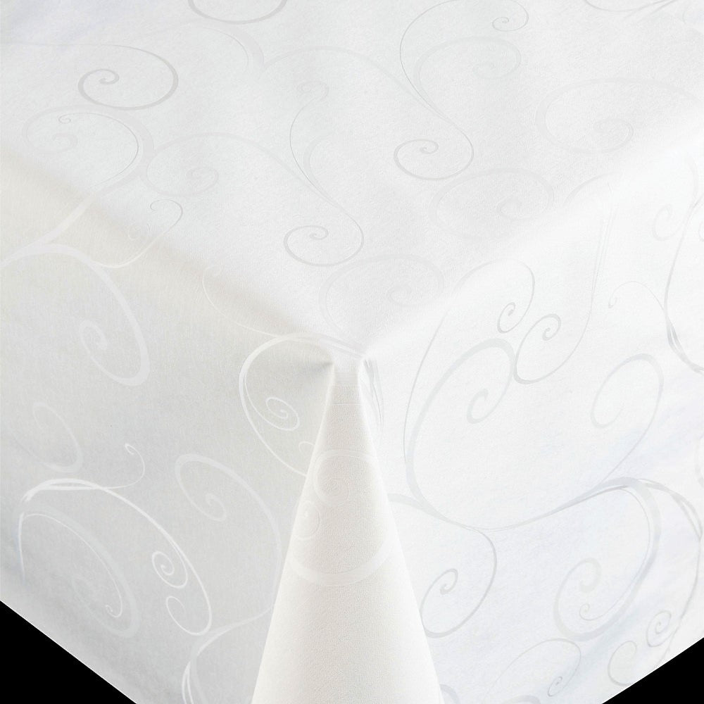 Diamond Galaxy White – Vaxduk med vackert präglat vinrankemönster till festen