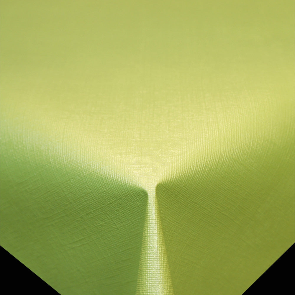 Diamond Hør-Struktur Vårgrøn- enfärgad pvc-fri vaxduk